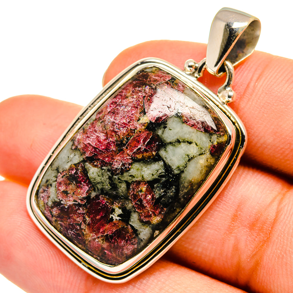 Russian Eudialyte Pendants handcrafted by Anasilvercos - PD9212