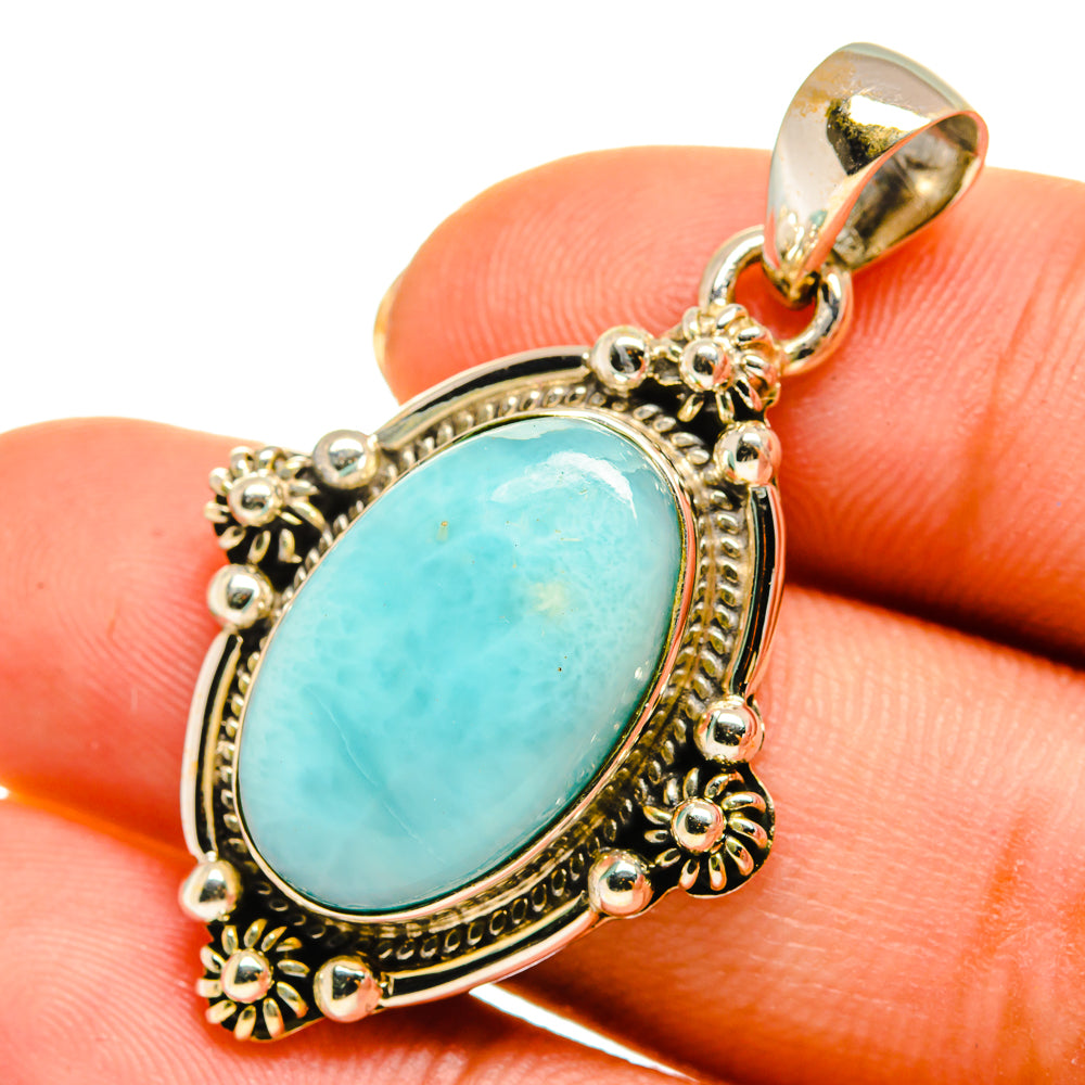 Larimar Pendants handcrafted by Anasilvercos - PD9229
