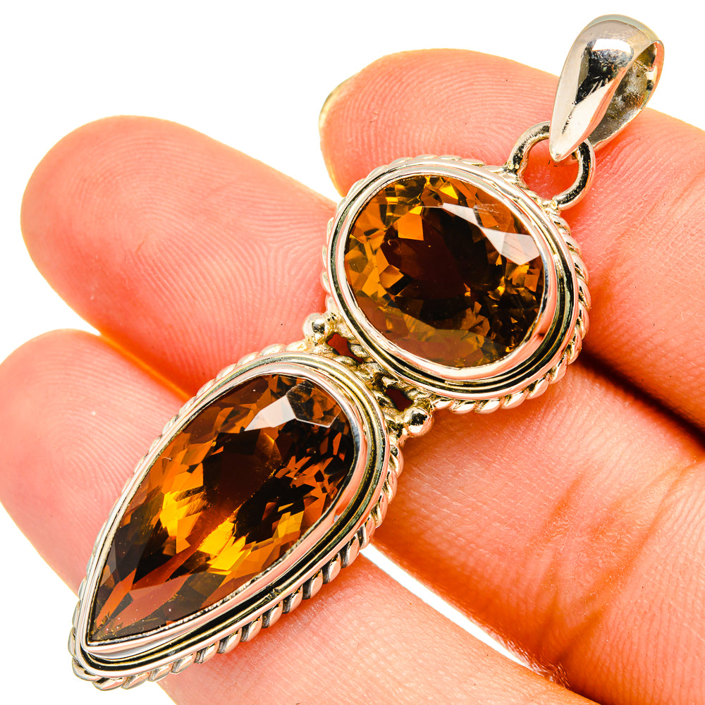 Mandarin Citrine Pendants handcrafted by Anasilvercos - PD9329