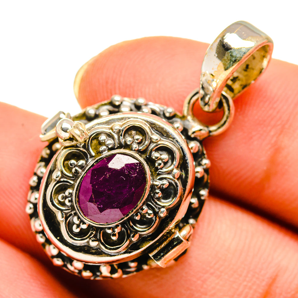 Ruby Pendants handcrafted by Anasilvercos - PD9460