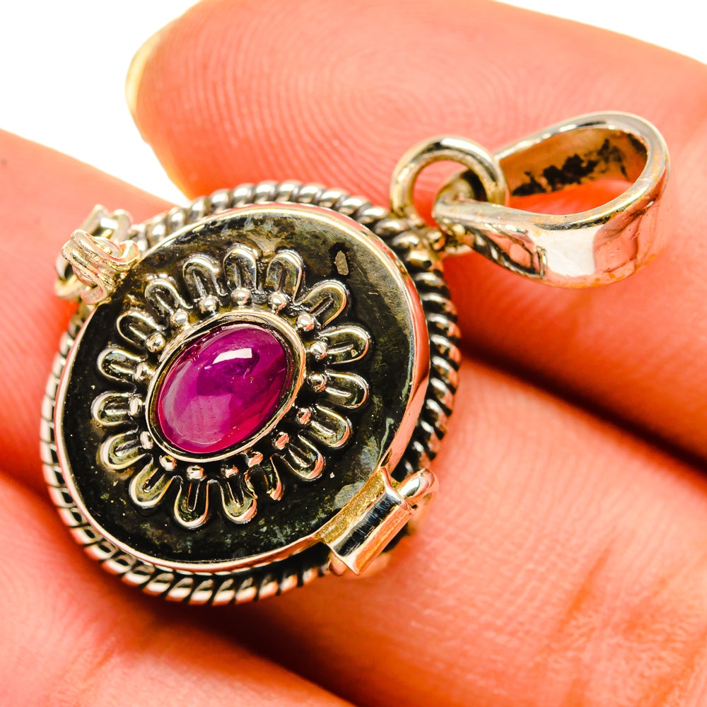 Ruby Pendants handcrafted by Anasilvercos - PD9461
