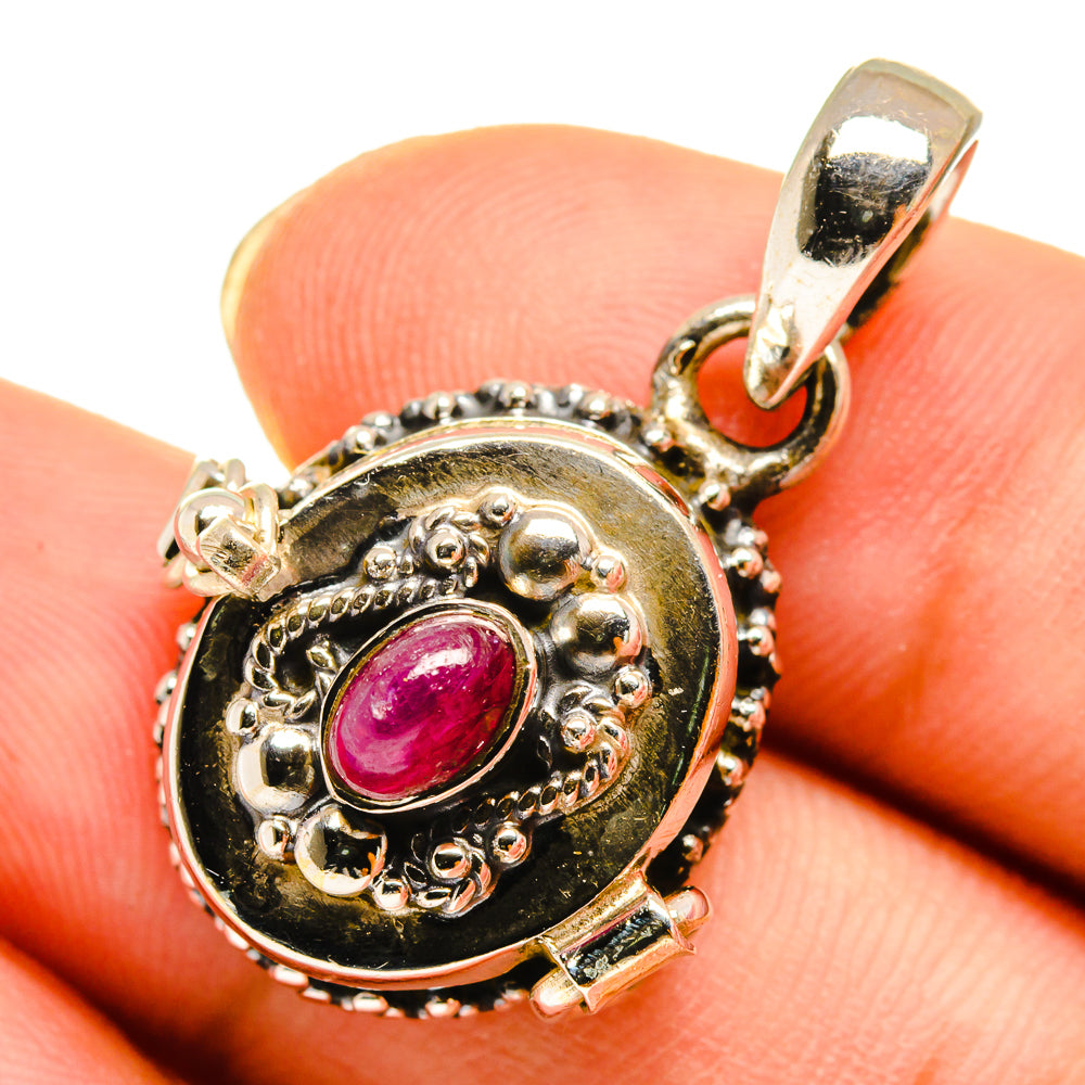 Ruby Pendants handcrafted by Anasilvercos - PD9462