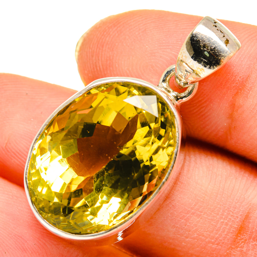 Lemon Quartz Pendants handcrafted by Anasilvercos - PD9469