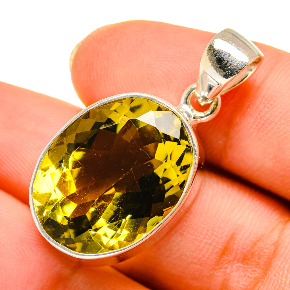 Lemon Quartz Pendants handcrafted by Anasilvercos - PD9472