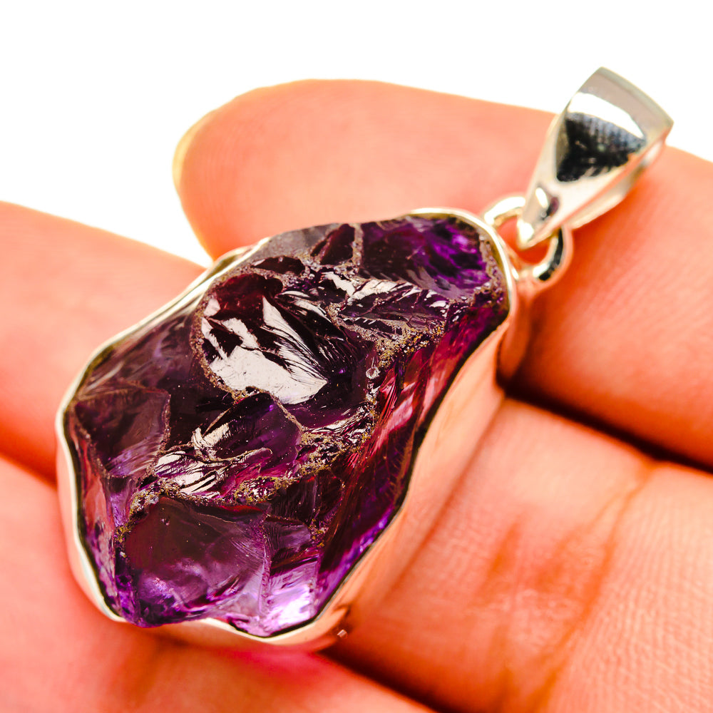 Ruby Zoisite Pendants handcrafted by Anasilvercos - PD9501