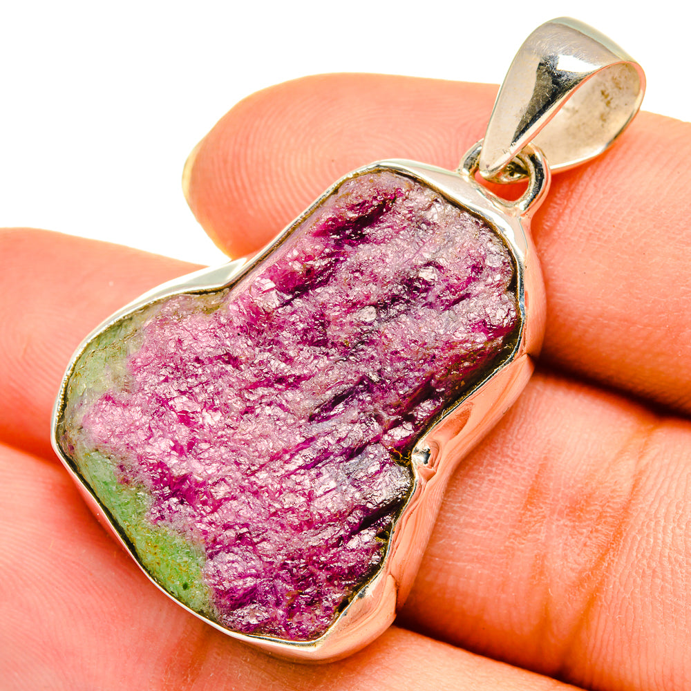 Ruby Zoisite Pendants handcrafted by Anasilvercos - PD9505