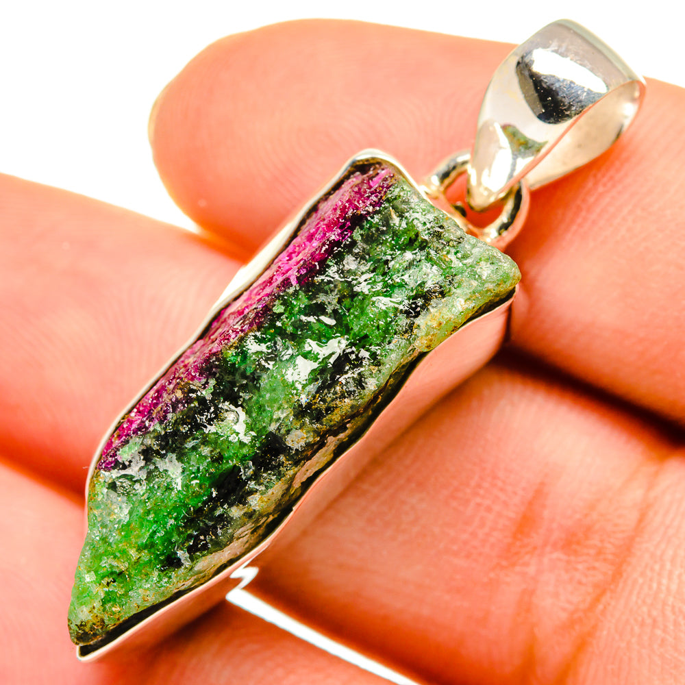 Ruby Zoisite Pendants handcrafted by Anasilvercos - PD9506