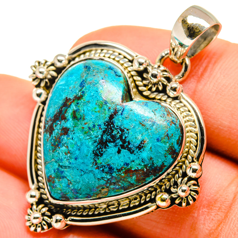 Chrysocolla Pendants handcrafted by Anasilvercos - PD9523