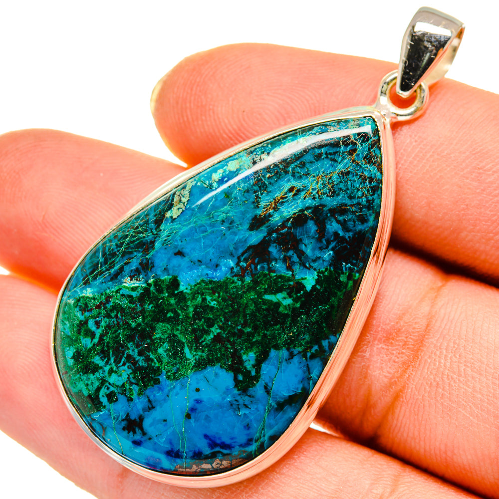 Chrysocolla Pendants handcrafted by Anasilvercos - PD9525