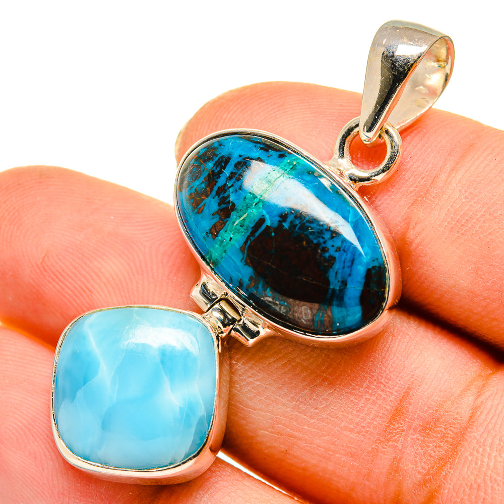 Shattuckite Pendants handcrafted by Anasilvercos - PD9528
