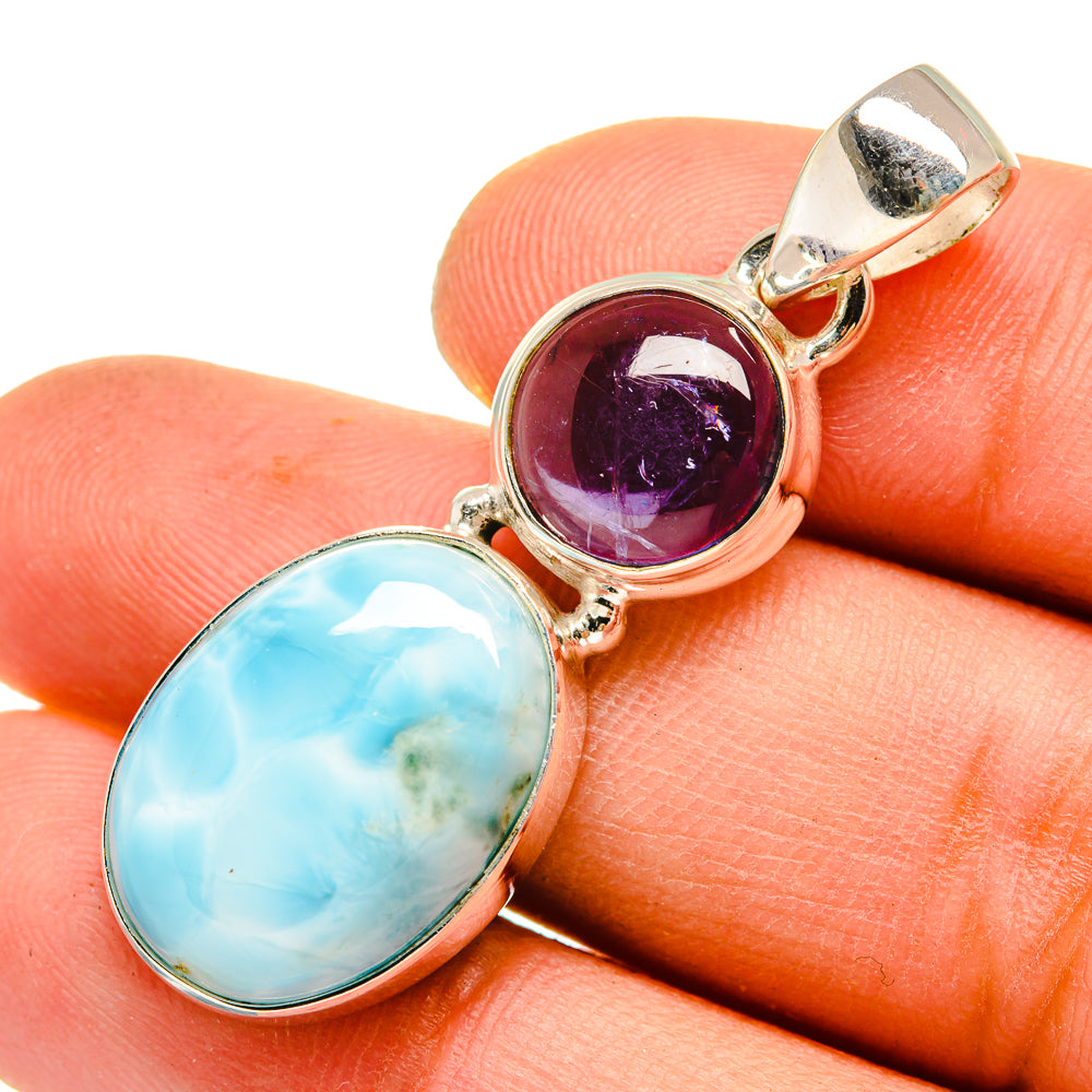 Larimar Pendants handcrafted by Anasilvercos - PD9537
