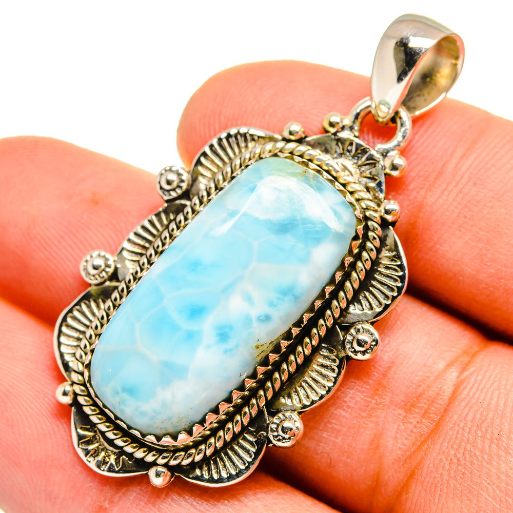 Larimar Pendants handcrafted by Anasilvercos - PD9545