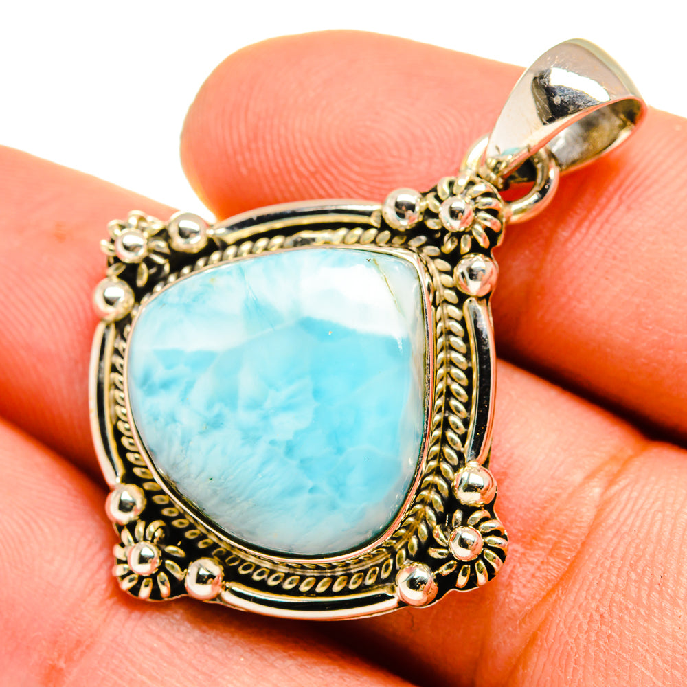 Larimar Pendants handcrafted by Anasilvercos - PD9546