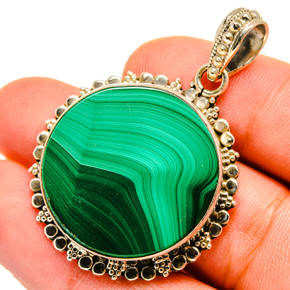 Malachite Pendants handcrafted by Anasilvercos - PD9549