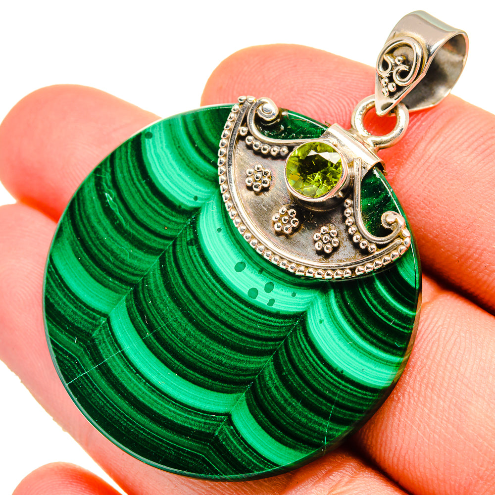 Malachite Pendants handcrafted by Anasilvercos - PD9554