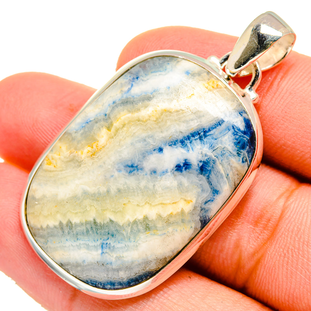 Blue Scheelite Pendants handcrafted by Anasilvercos - PD9562