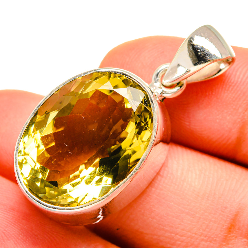 Lemon Quartz Pendants handcrafted by Anasilvercos - PD9583