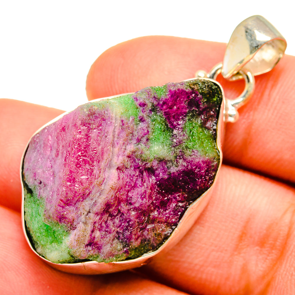 Ruby Zoisite Pendants handcrafted by Anasilvercos - PD9595