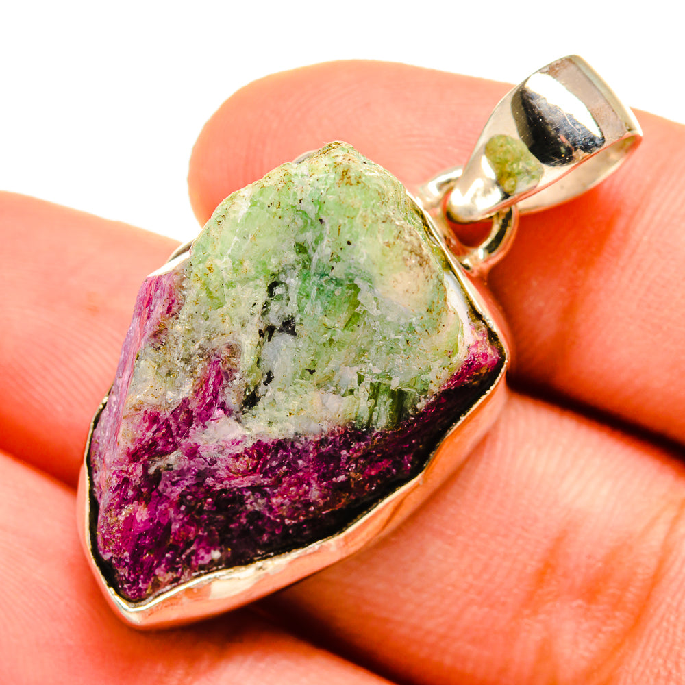 Ruby Zoisite Pendants handcrafted by Anasilvercos - PD9598