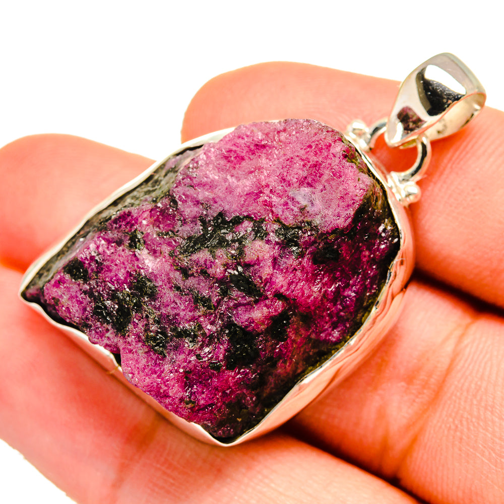 Ruby Zoisite Pendants handcrafted by Anasilvercos - PD9599