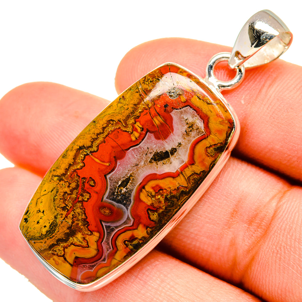 Moroccan Agate Pendants handcrafted by Anasilvercos - PD9604