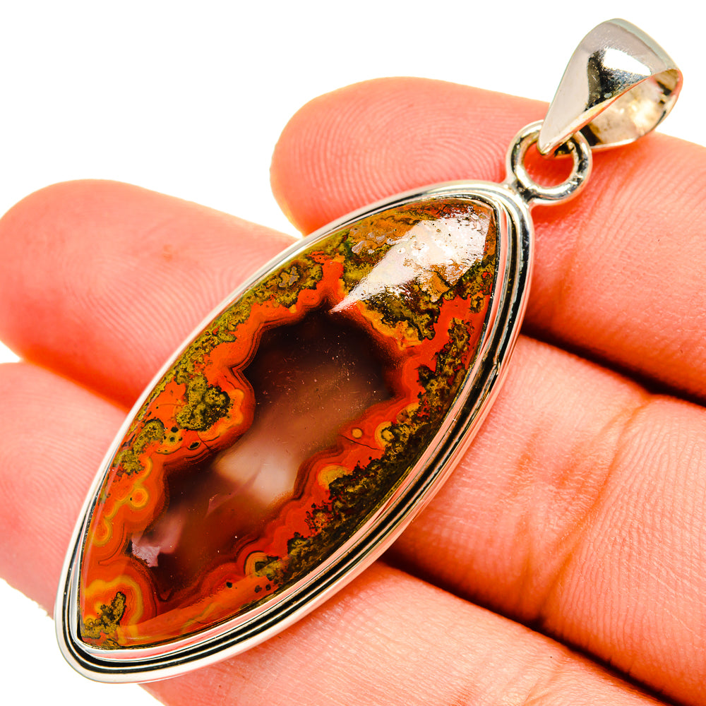 Moroccan Agate Pendants handcrafted by Anasilvercos - PD9606