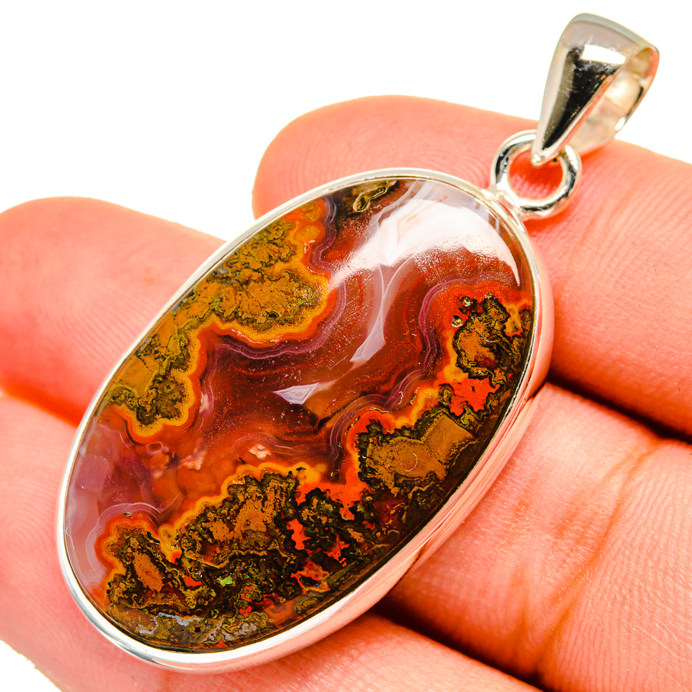 Moroccan Agate Pendants handcrafted by Anasilvercos - PD9608