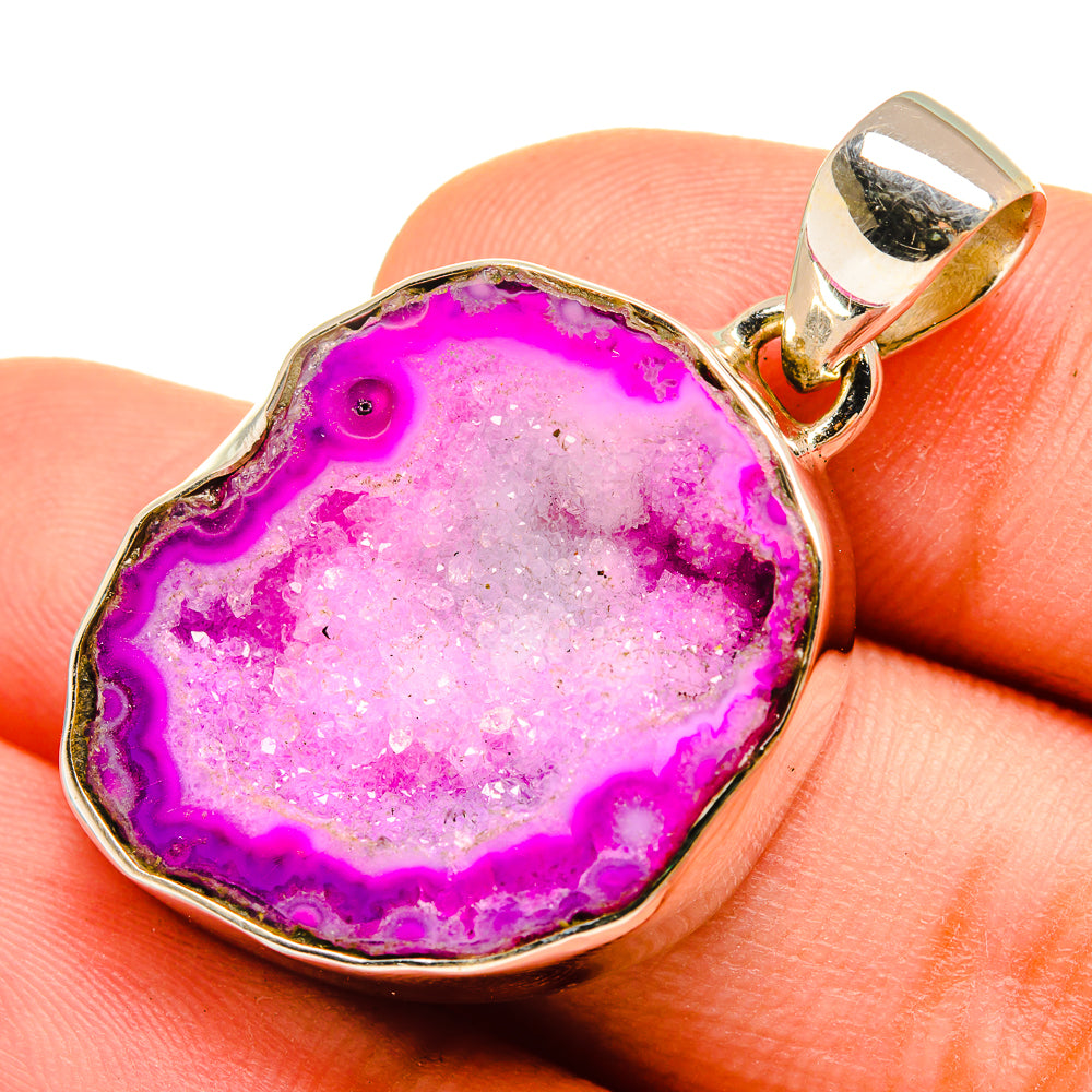 Purple Geode Slice Pendants handcrafted by Anasilvercos - PD9617