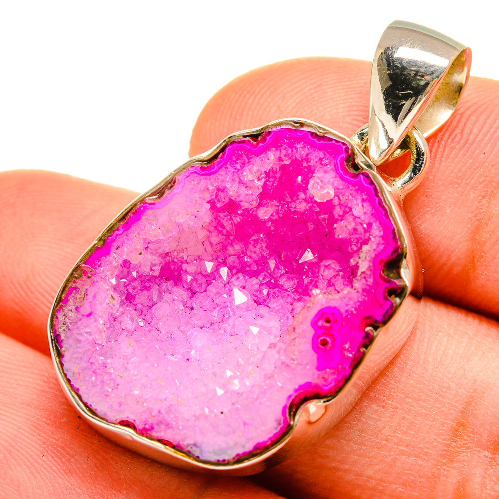Purple Geode Slice Pendants handcrafted by Anasilvercos - PD9619