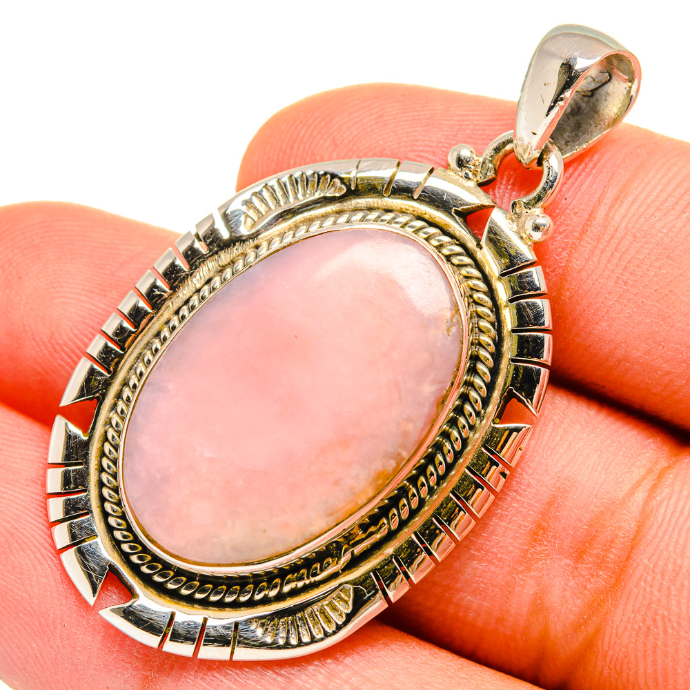 Pink Opal Pendants handcrafted by Anasilvercos - PD9623