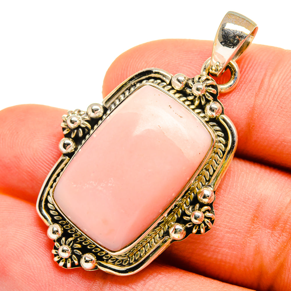 Pink Opal Pendants handcrafted by Anasilvercos - PD9624