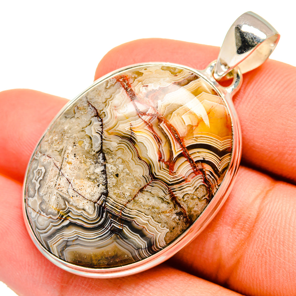 Laguna Lace Agate Pendants handcrafted by Anasilvercos - PD9629