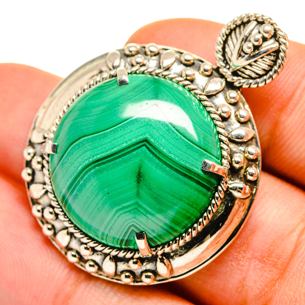 Malachite Pendants handcrafted by Anasilvercos - PD9633