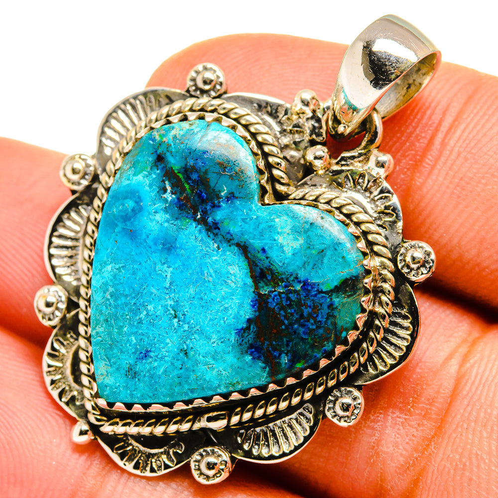Chrysocolla Pendants handcrafted by Anasilvercos - PD9636