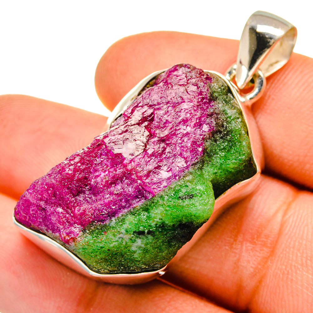 Ruby Zoisite Pendants handcrafted by Anasilvercos - PD9680