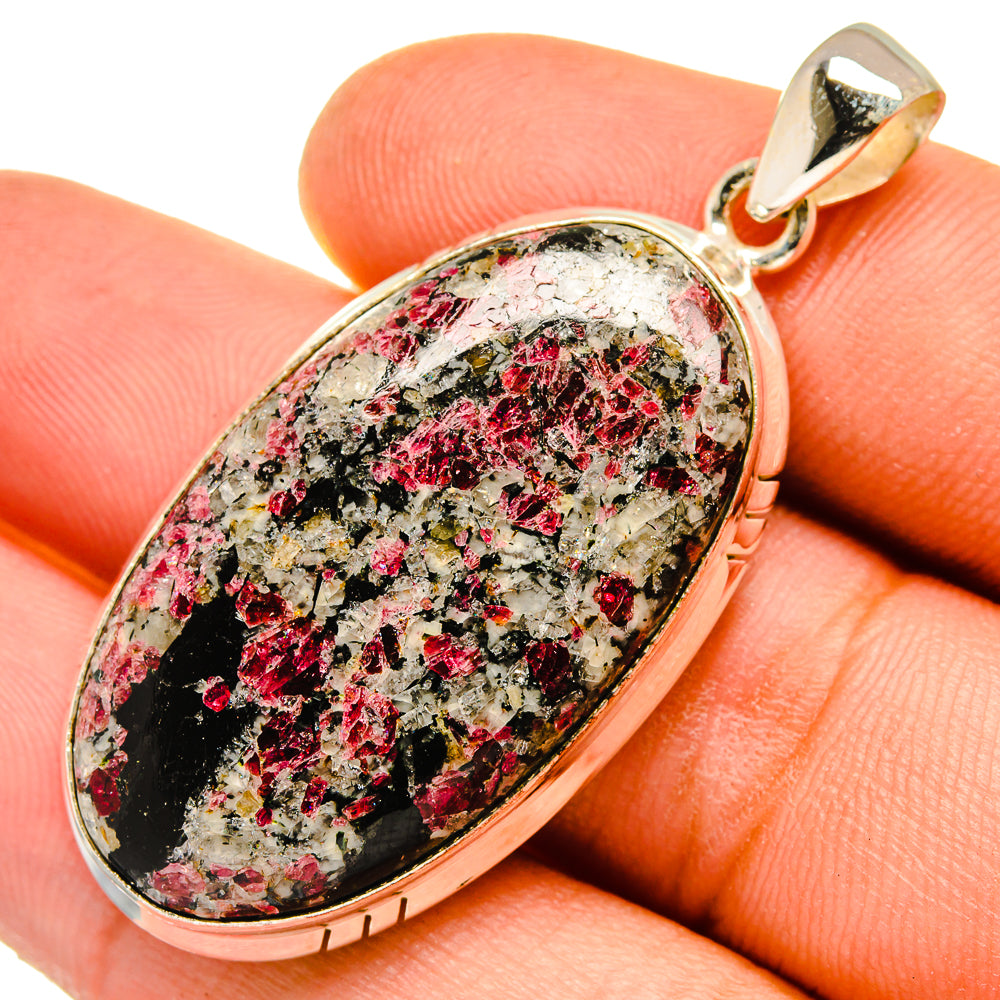 Russian Eudialyte Pendants handcrafted by Anasilvercos - PD9688