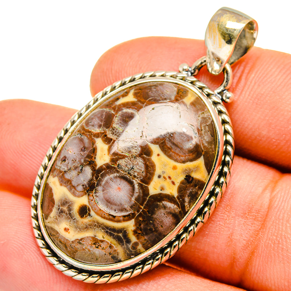 Mushroom Rhyolite Pendants handcrafted by Anasilvercos - PD9692