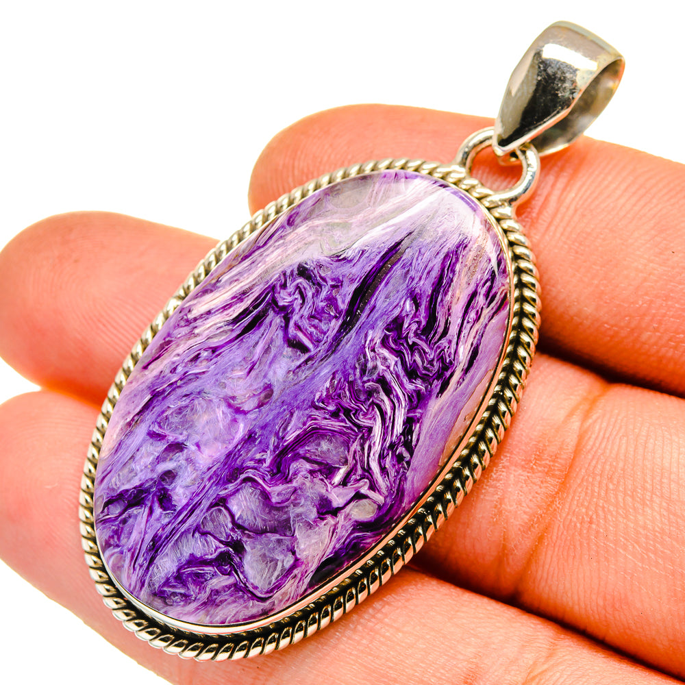 Charoite Pendants handcrafted by Anasilvercos - PD9693