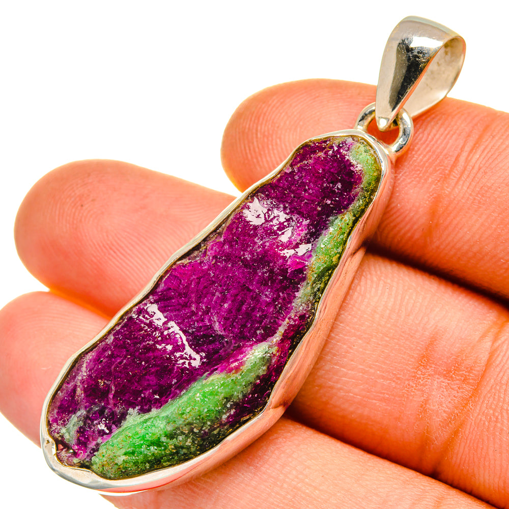 Ruby Zoisite Pendants handcrafted by Anasilvercos - PD9696