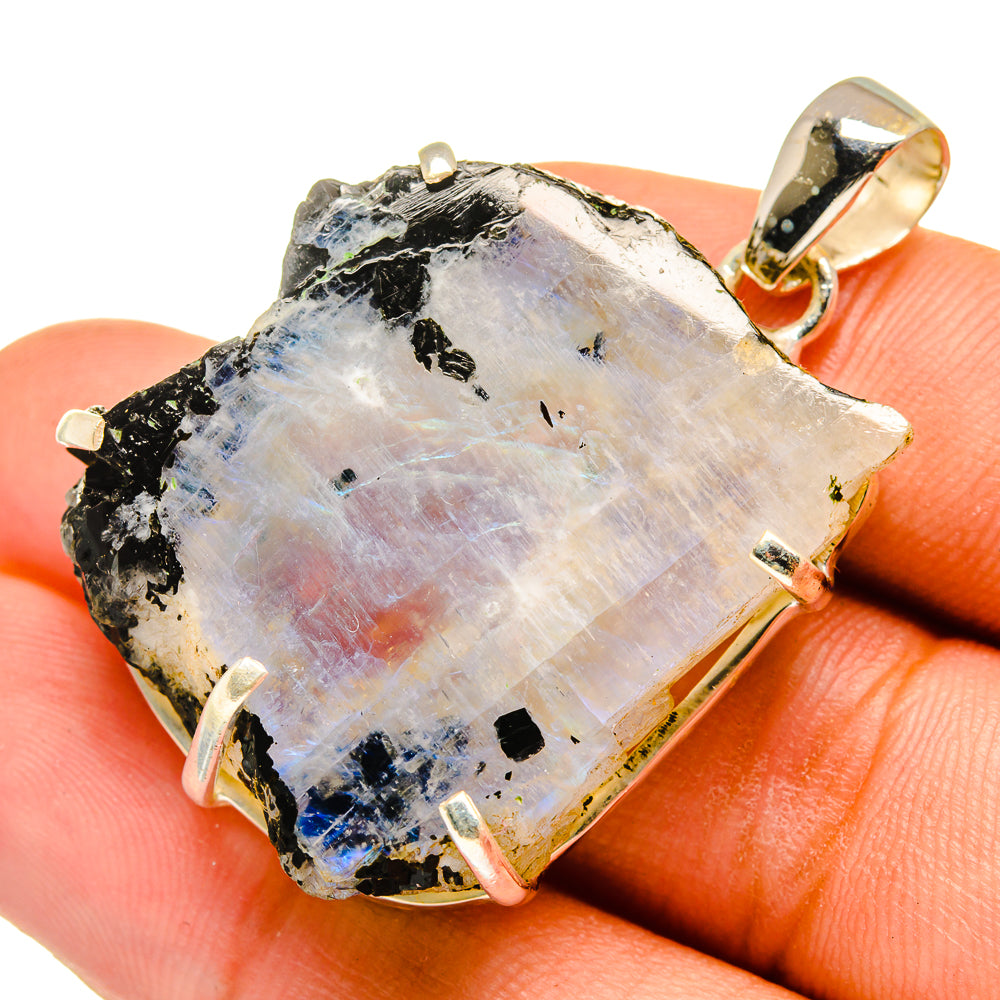 Rainbow Moonstone Pendants handcrafted by Anasilvercos - PD9697
