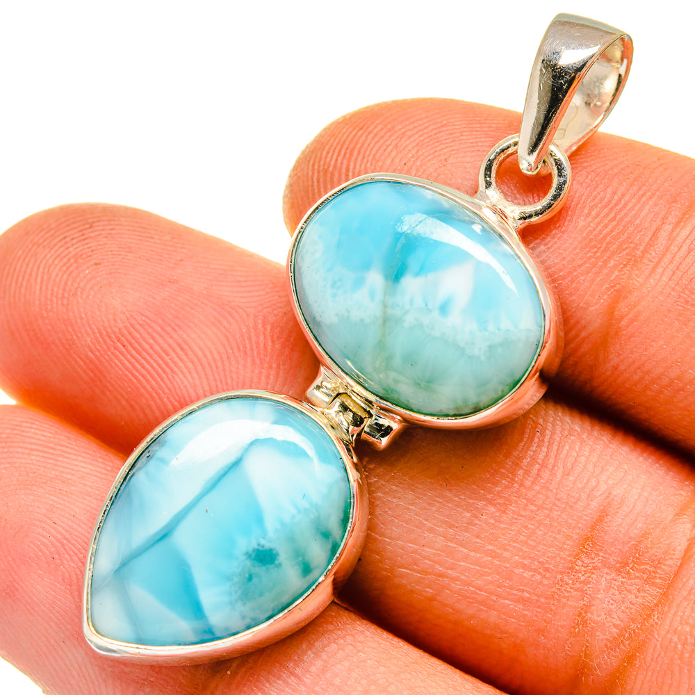 Larimar Pendants handcrafted by Anasilvercos - PD9702