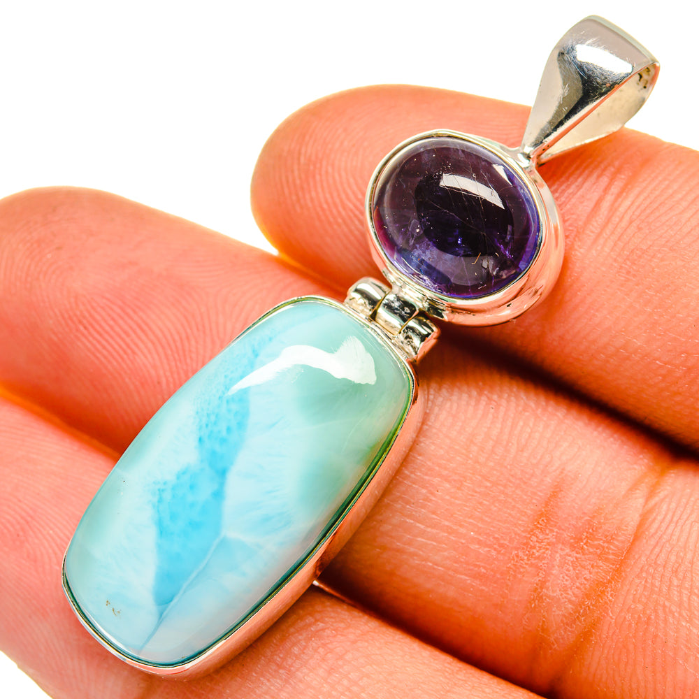 Larimar Pendants handcrafted by Anasilvercos - PD9703