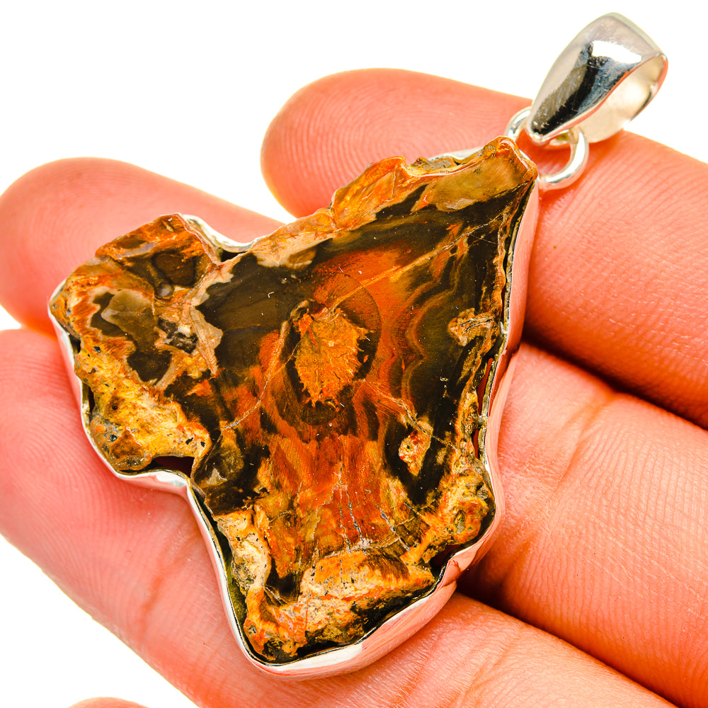 Petrified Wood Pendants handcrafted by Anasilvercos - PD9705