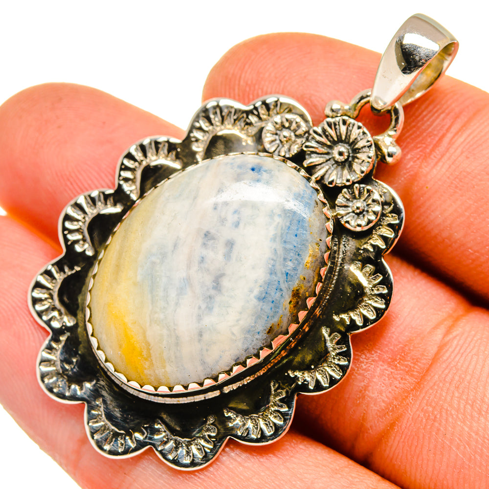 Blue Scheelite Pendants handcrafted by Anasilvercos - PD9706