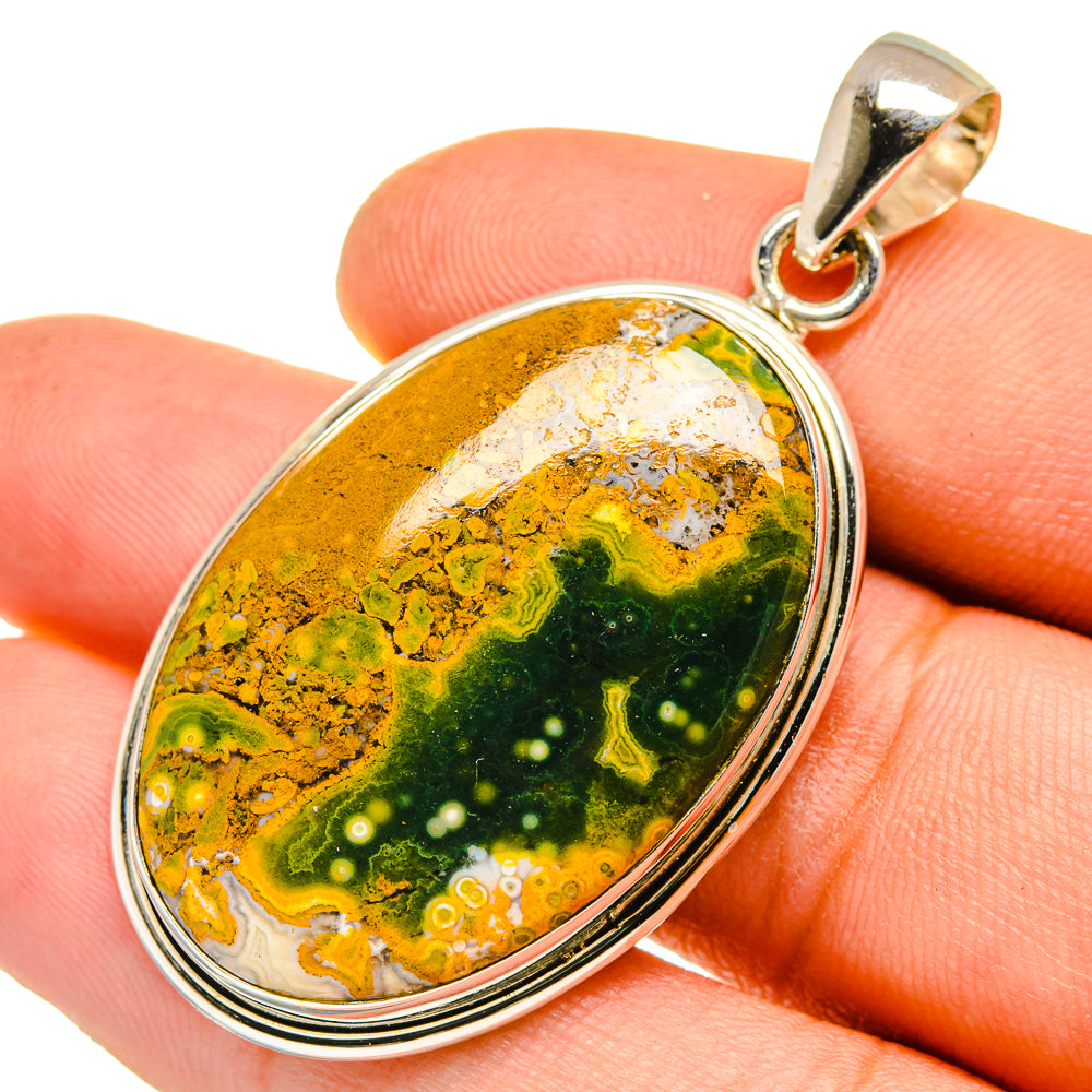 Ocean Jasper Pendants handcrafted by Anasilvercos - PD9712