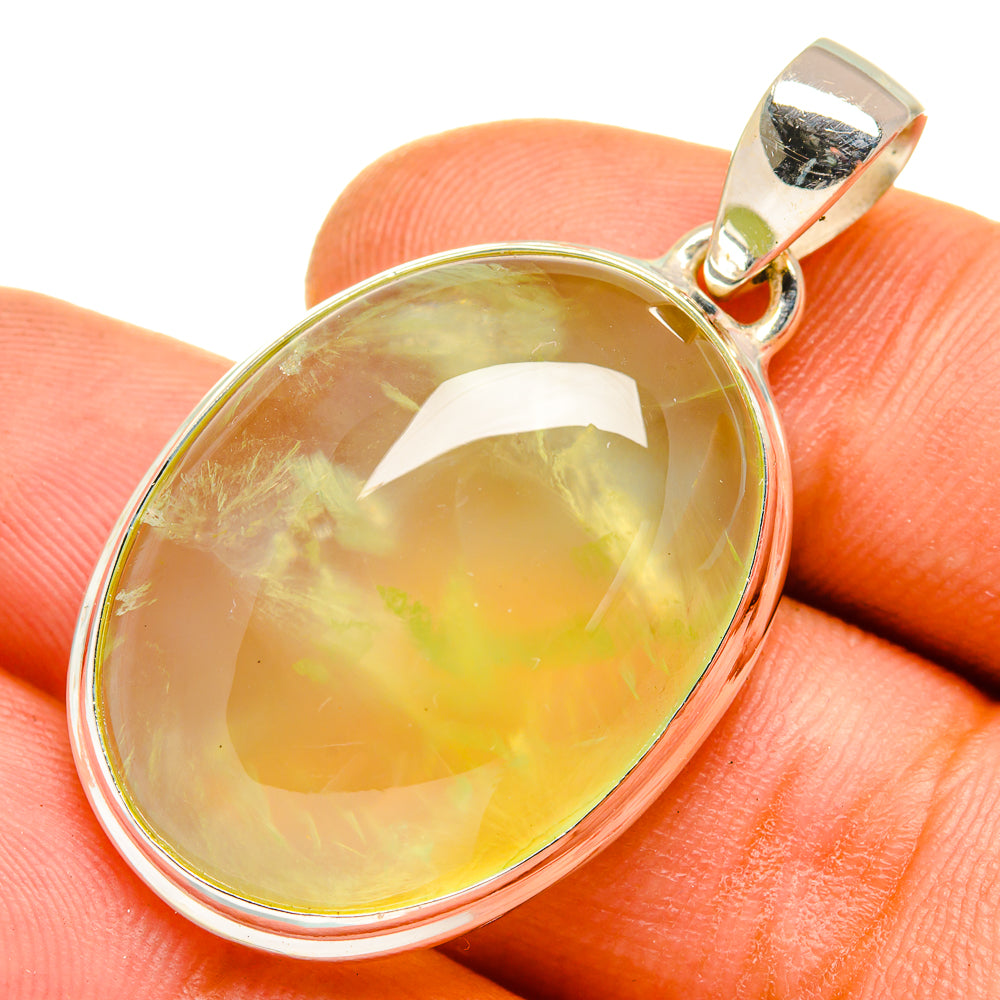 Prehnite Pendants handcrafted by Anasilvercos - PD9717