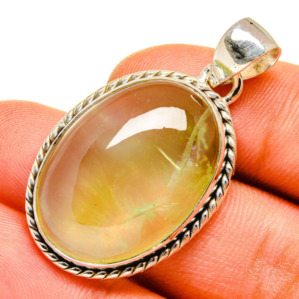 Prehnite Pendants handcrafted by Anasilvercos - PD9718
