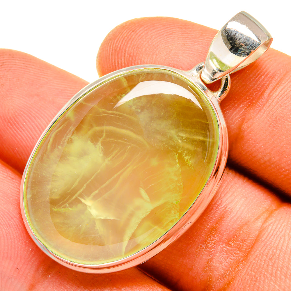 Prehnite Pendants handcrafted by Anasilvercos - PD9720