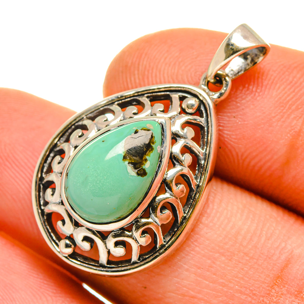 Tibetan Turquoise Pendants handcrafted by Anasilvercos - PD9723
