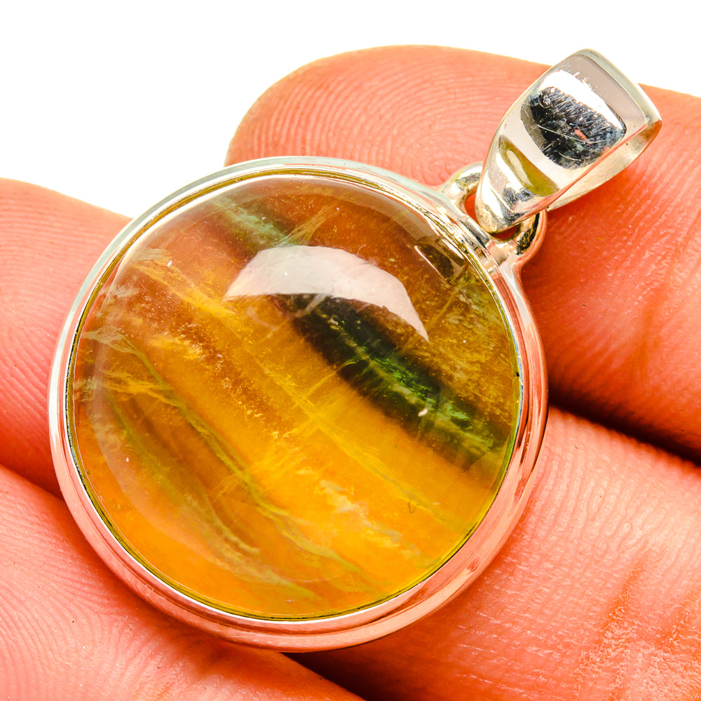 Green Fluorite Pendants handcrafted by Anasilvercos - PD9725
